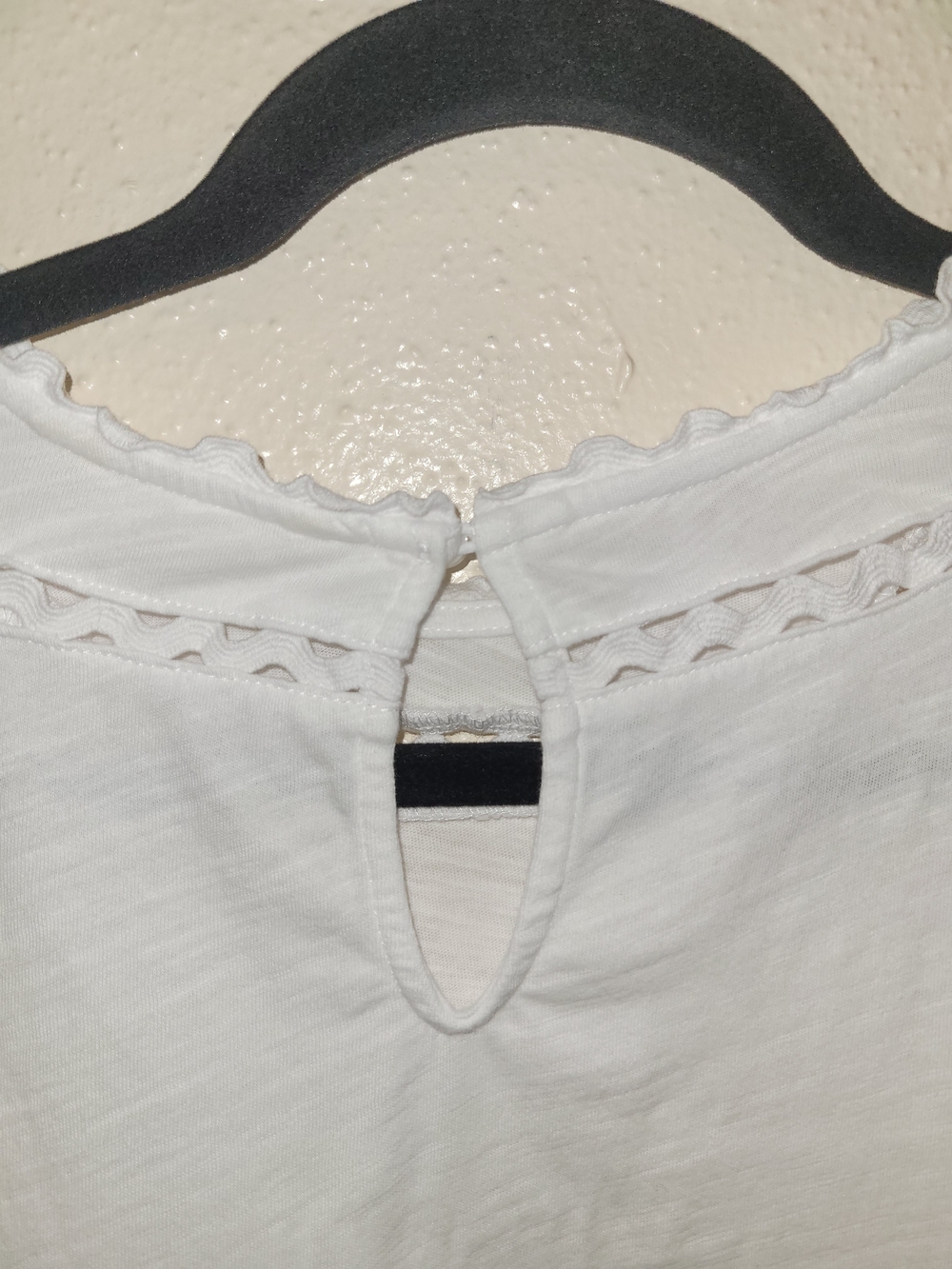 Boden Daisy Long Sleeve Trim Top White Cotton Openwork US 6 - Picture 8 of 8